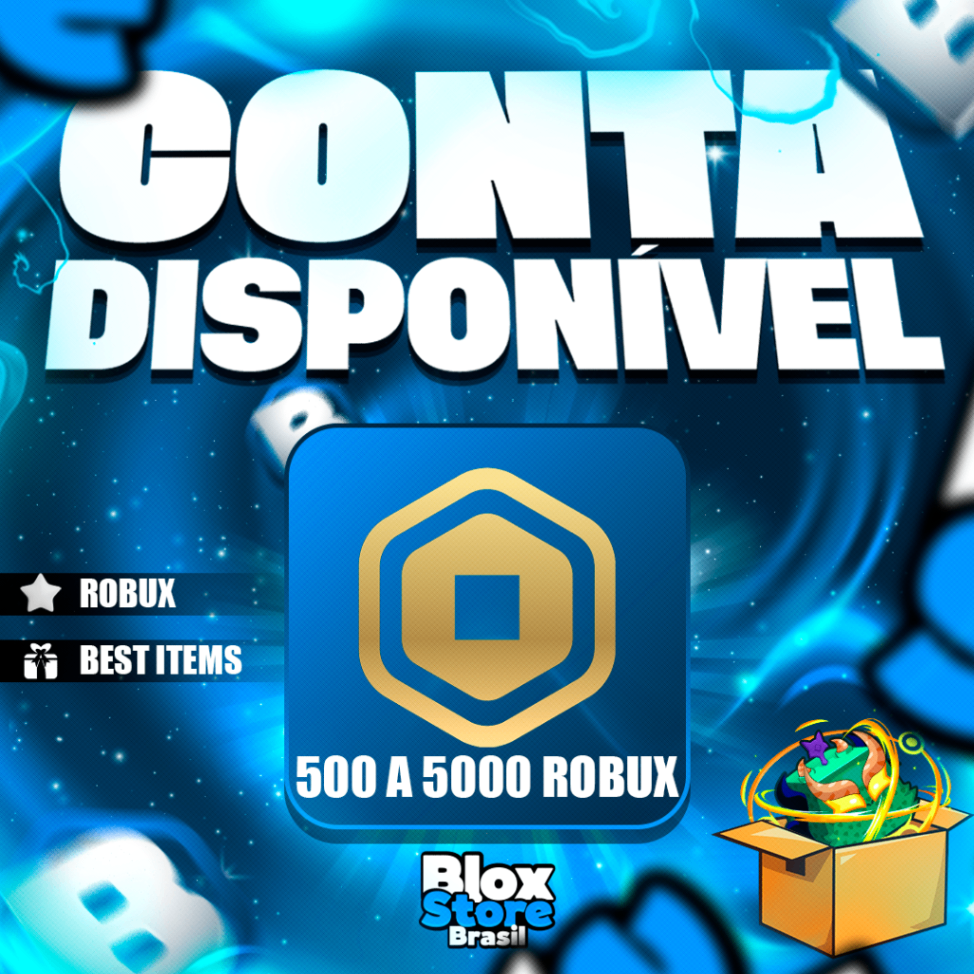 🚀 Conta Roblox Pro - 500 A 5.000 Robux (Surpresa Upada)