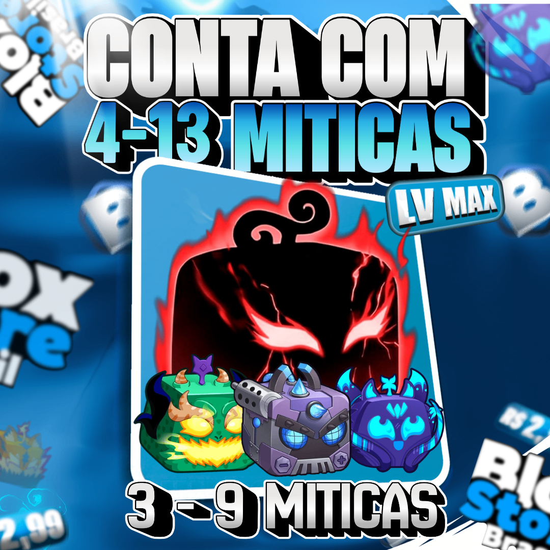 🍉🍇🍊 Lvl Max + 4-13 Frutas Míticas No Inventário