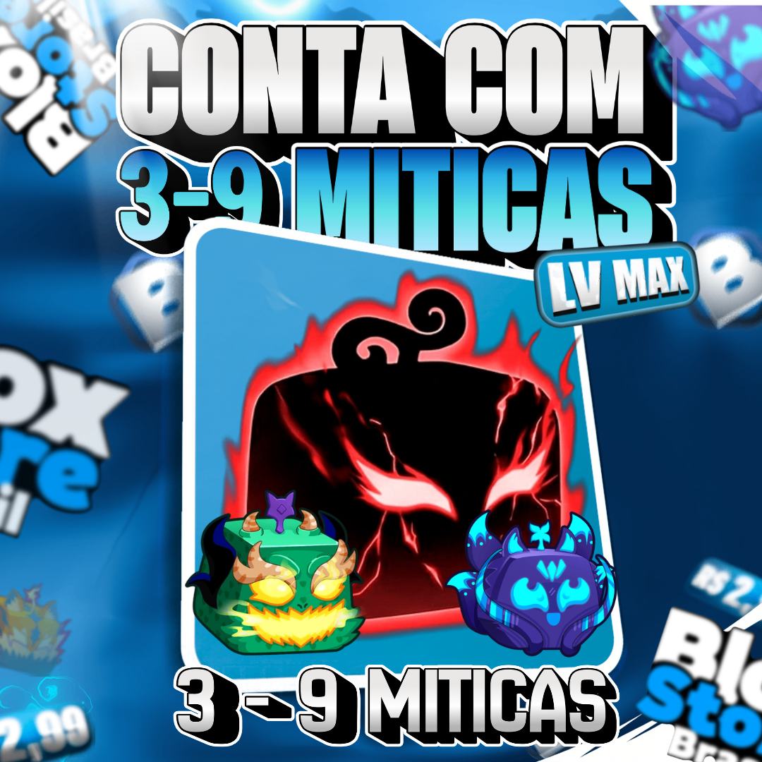 🍉🍇🍊 Lvl Max + 3-9 Frutas Míticas No Inventário