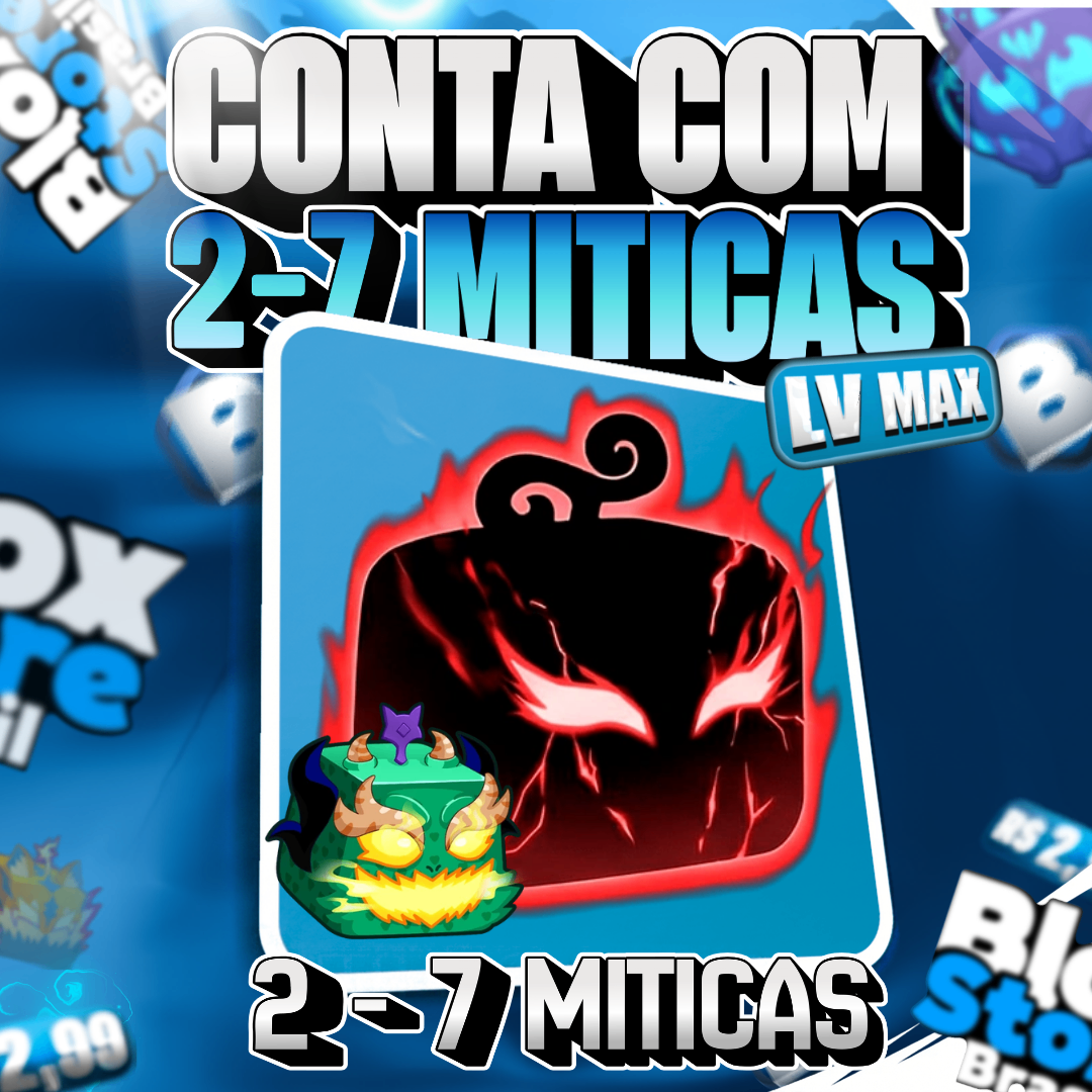 🍉🍇 Lvl Max + 2-7 Frutas Míticas No Inventário