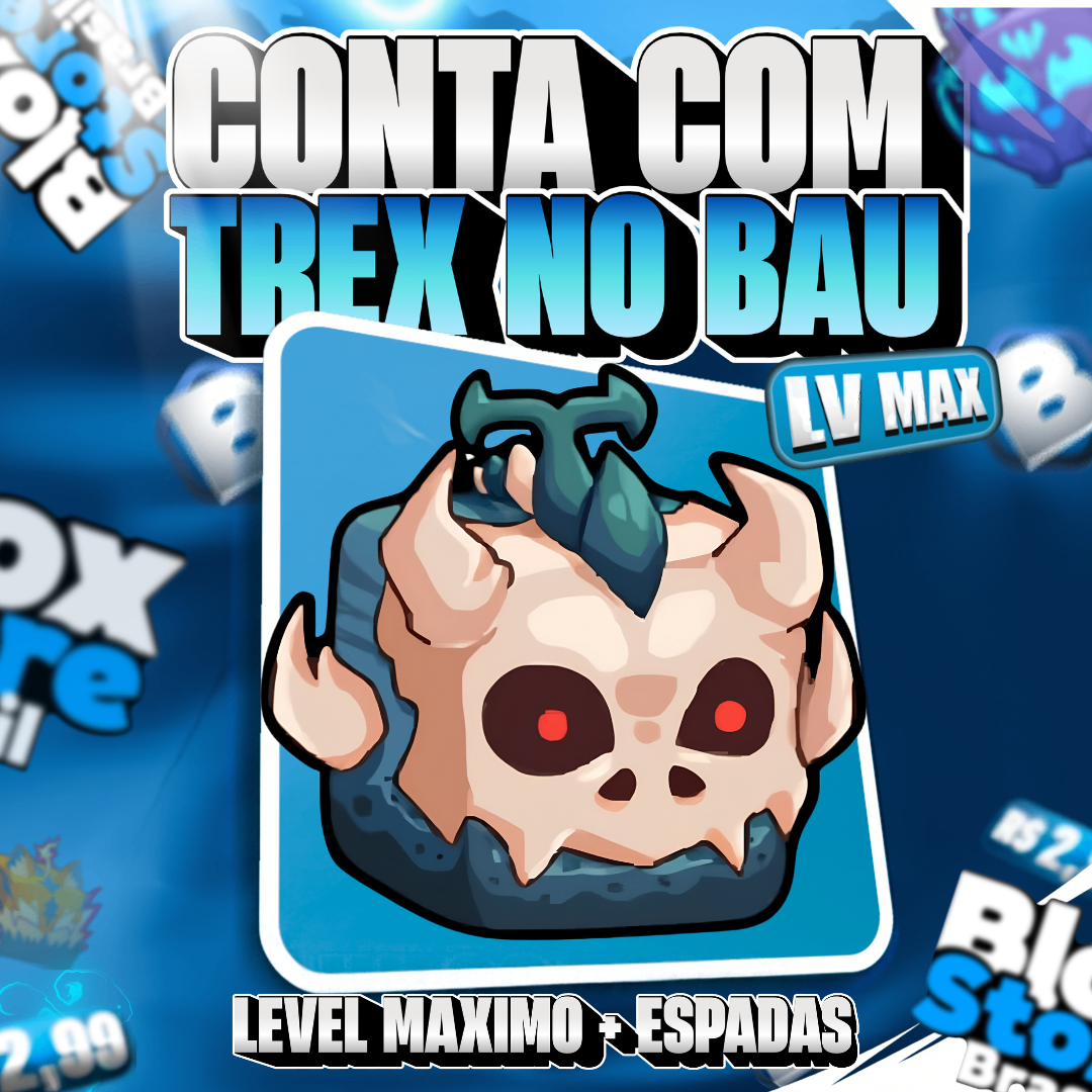 🦖 Lvl Max + Trex No Inventário + Ghm