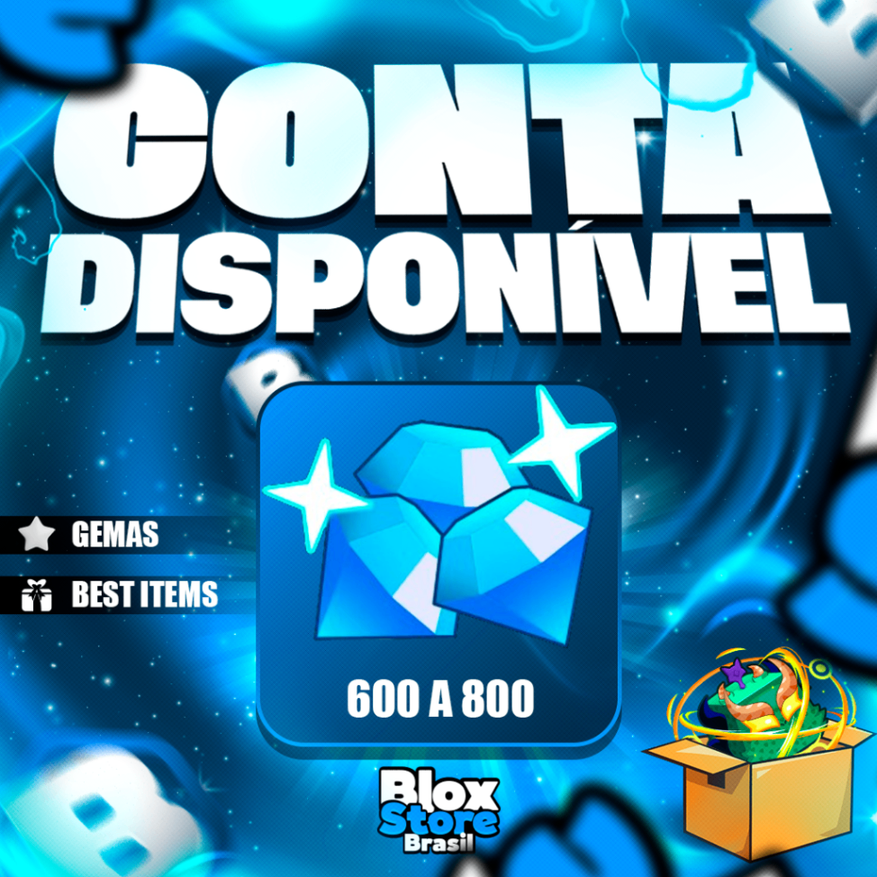 💎 Conta Com 600 A 800 Gemas